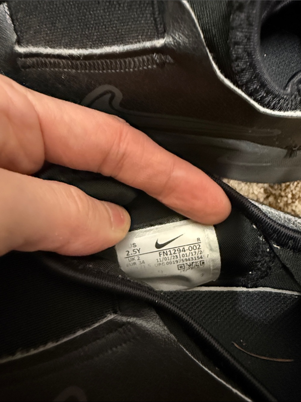 Nike Kids Black and White Slip-On and Strap Sneakers Pack - Picture 6 of 6
